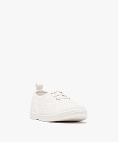 baskets basses en toile a semelle fine fille blanc standard basketsG850201_2