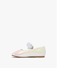 ballerines irisees avec brides a fleurs fille - lovely wings blanc standardG851001_3