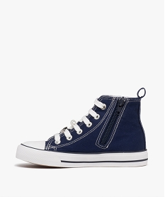 baskets montantes en toile fille - lulucastagnette bleu basketsG851201_3