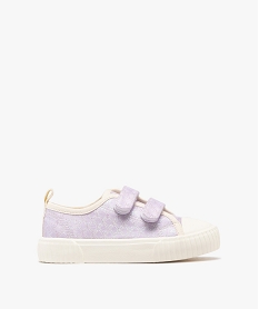 GEMO Baskets basses à scratch et reflets irisés fille Violet