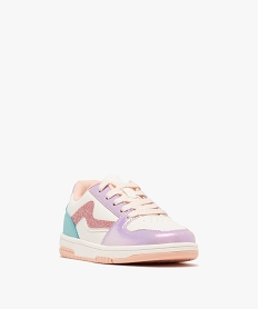 baskets basses irisees et pailletees fille rose basketsG852801_2
