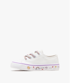 baskets basses en toile imprimees fille blanc standard basketsG853201_3