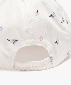 casquette a motifs brodes bebe fille blanc standardG854201_3