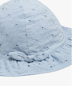 chapeau brode avec noeud bebe fille bleuG854401_2