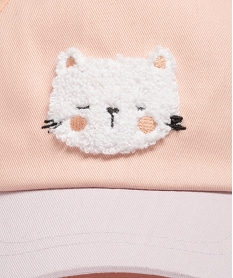 casquette tricolore avec tete de chat bebe fille roseG854601_2