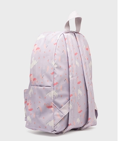 sac a dos en toile a motifs licornes fille violetG855001_2