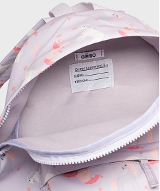 sac a dos en toile a motifs licornes fille violetG855001_3