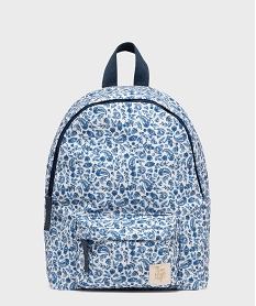 GEMO Sac à dos en toile à motifs fleuris fille blanc chine
