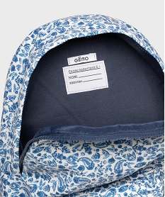 sac a dos en toile a motifs fleuris fille blanc chineG855101_3