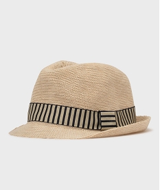 GEMO Chapeau trilby en maille de coton tissée bébé garçon Beige
