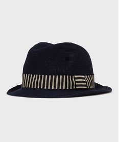 GEMO Chapeau trilby en maille de coton tissée bébé garçon Bleu