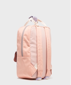 sac a dos tricolore en toile fille rougeG855801_2