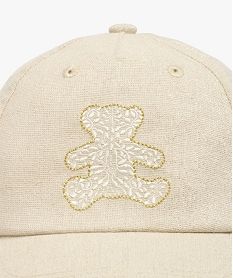 casquette pailletee avec ourson brode fille - lulucastagnette beigeG856901_2