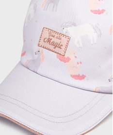 casquette a motifs licornes fille violetG857101_3