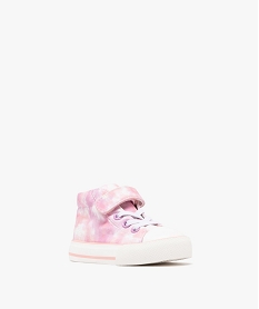 baskets montantes en toile tie and dye bebe fille - lovely wings rose baskets et tennisG858301_2
