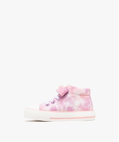 baskets montantes en toile tie and dye bebe fille - lovely wings rose baskets et tennisG858301_3