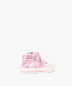 baskets montantes en toile tie and dye bebe fille - lovely wings rose baskets et tennisG858301_4