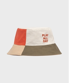 GEMO Chapeau bob multicolore garçon Beige