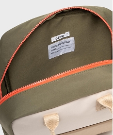 sac a dos tricolore en toile garcon beigeG862701_3
