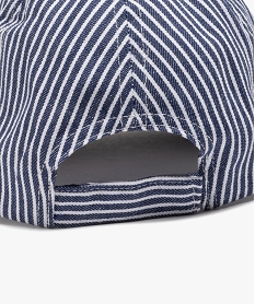 casquette rayee avec inscription brodee garcon - lulucastagnette bleuG862801_3