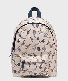 GEMO Sac à dos en toile motif dinosaures garçon Beige