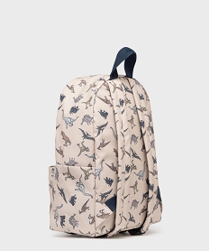 sac a dos en toile motif dinosaures garcon beigeG863401_2