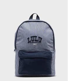 GEMO Sac à dos en toile à rayures enfant - LuluCastagnette Bleu