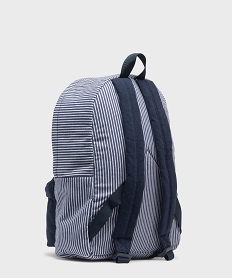 sac a dos en toile a rayures enfant - lulucastagnette bleuG864001_2