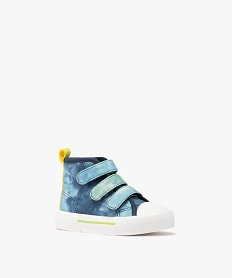 baskets montantes en toile deperlante bebe garcon bleu baskets et tennisG864101_2