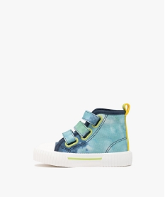 baskets montantes en toile deperlante bebe garcon bleu baskets et tennisG864101_3