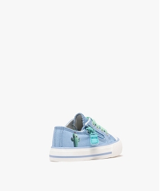 baskets basses en toile avec lacets et zip bebe garcon bleu baskets et tennisG864901_4