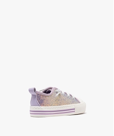 baskets basses pailletees a lacets elastiques bebe fille violet vif baskets et tennisG865901_4