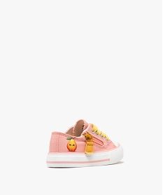 baskets basses en toile a lacets et zip bebe fille orange vif baskets et tennisG866501_4