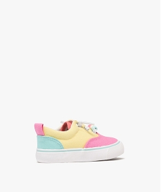 baskets basses en toile tricolores a lacets elastiques bebe fille - camps united multicolore baskets et tennisG867401_4