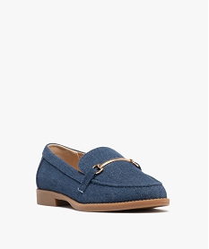 mocassins en toile denim a bout effilee femme bleu mocassinsG868501_2