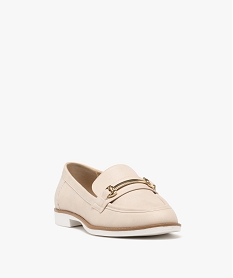mocassins irises a bout amande et semelle sport femme rose mocassinsG868901_2