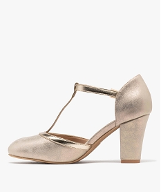escarpins salomes brillants a talon large femme doreG870301_3