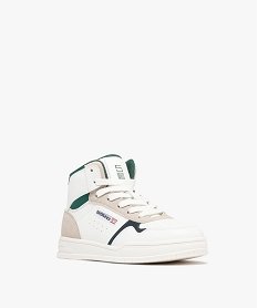 baskets montantes a lacets et zips garcon blanc standard basketsG872201_2