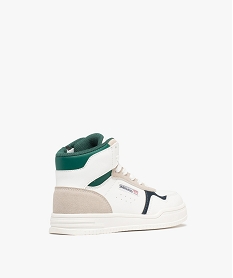baskets montantes a lacets et zips garcon blanc standard basketsG872201_4