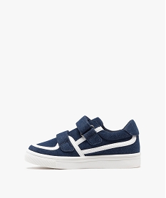 baskets basses en toile jean a scratch garcon bleu basketsG874701_3