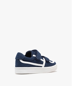 baskets basses en toile jean a scratch garcon bleu basketsG874701_4