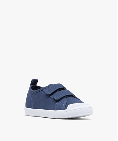 baskets en toile a scratch garcon bleu standard basketsG875901_2