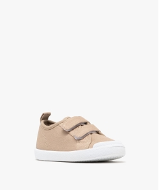 baskets en toile a scratch garcon beige standard basketsG876701_2