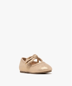 ballerines pailletees avec elastique de maintien sous nœud bebe fille dore ballerines et babiesG879301_2
