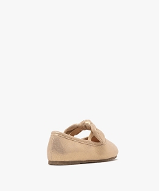 ballerines pailletees avec elastique de maintien sous nœud bebe fille dore ballerines et babiesG879301_4