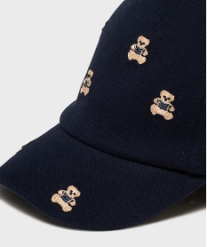 casquette en maille piquee a motifs oursons bebe garcon bleuG879901_2