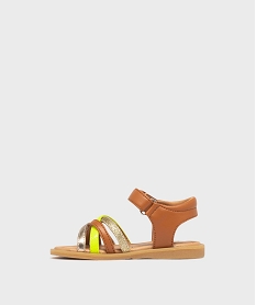 sandales multibrides a scratch bebe fille marron standard sandales et nu-piedsG880201_3