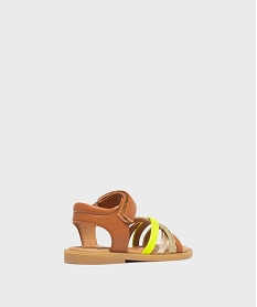 sandales multibrides a scratch bebe fille marron standard sandales et nu-piedsG880201_4