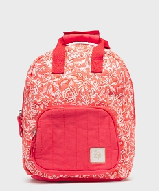 GEMO Sac à dos à motifs fleuris fille Rose