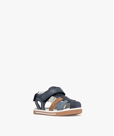sandales a brides scratch et bout semi-ferme bebe garcon brun sandales et nu-piedsG881601_2